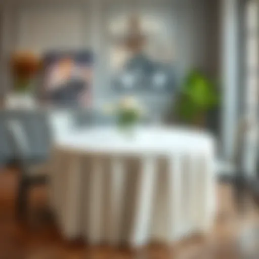 Elegant small fitted tablecloth enhancing a dining table setup