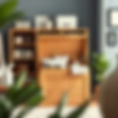 Organized storage solution with the wood box