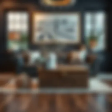 Stylish decor arrangement featuring the wood box