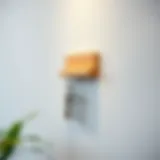 Elegant minimalist wall-mounted key holder made of wood