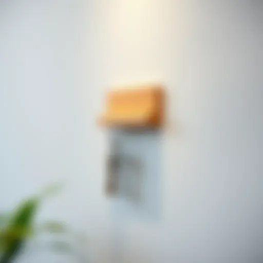 Elegant minimalist wall-mounted key holder made of wood