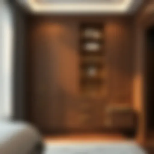 Elegant wardrobe design featuring doors and drawers