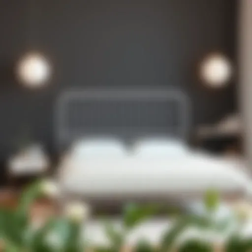 Elegant white wire bed frame showcasing minimalist design