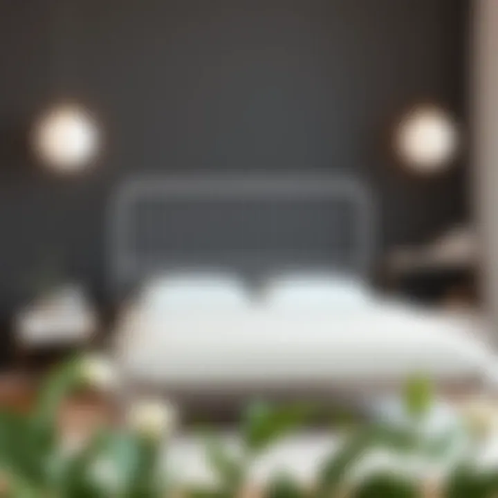 Elegant white wire bed frame showcasing minimalist design