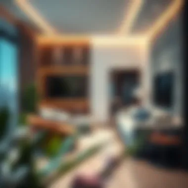 Modern Living Room with Faux Saucer Chair Stylish faux saucer chair in a modern living room setting