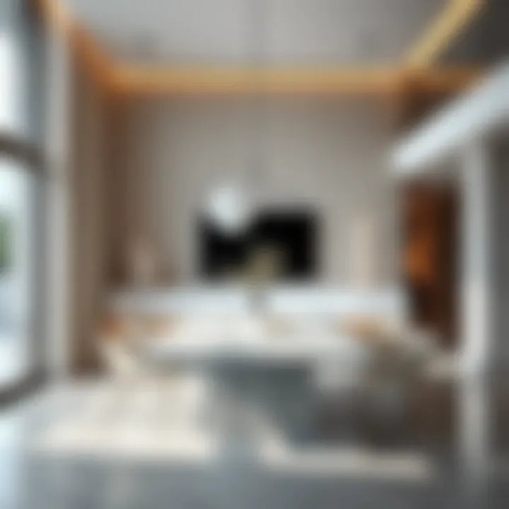 Sleek and Modern Floating Dining Room Design Elegant floating dining table in a modern interior