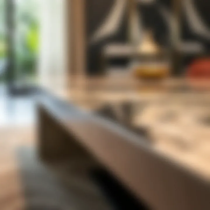 Materials that Redefine Floating Dining Tables Close-up of innovative materials used in floating tables