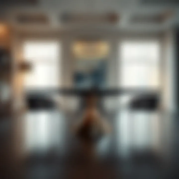 Completing the Look: Floating Tables and Chairs Stylish floating table paired with contemporary chairs