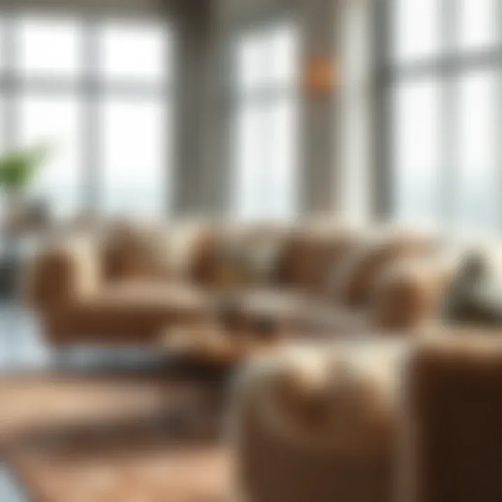 Luxurious Fluffy Couch in Modern Living Room Luxurious fluffy couch in a modern living room setting