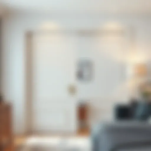 Modern sliding closet door frame design showcasing elegant lines and finishes