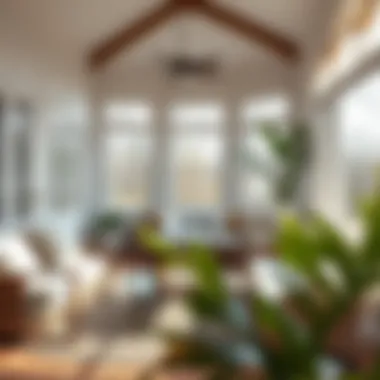Natural light filtering through elegant sunroom decor