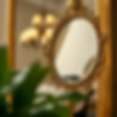 Intricate Detailing in Antique Gold Mirror Antique gold mirror showcasing intricate detailing