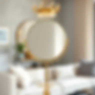 Contemporary Style with Gold Handheld Mirror Modern gold mirror as a stylish decor piece