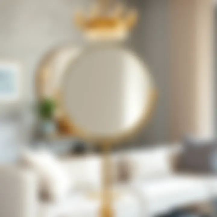 Contemporary Style with Gold Handheld Mirror Modern gold mirror as a stylish decor piece