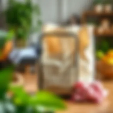 DIY grocery bag stand project materials