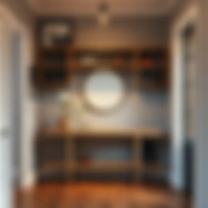 Modern Hallway Table Featuring Open Shelves Contemporary hallway table with open shelving