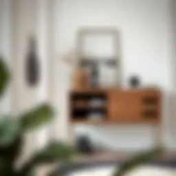 Stylish hallway table with shoe storage