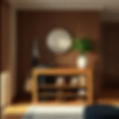 Elegant Wooden Design for Shoe Storage Elegant wooden hallway table for shoes