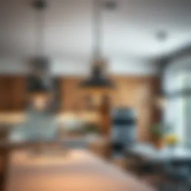 Modern Industrial Lighting Fixtures for a Chic Look Modern industrial lighting fixtures in a kitchen