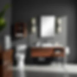 Elegant design of the bathroom vanity showcasing its sleek lines and modern appeal