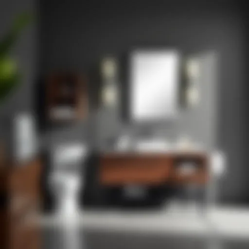 Elegant design of the bathroom vanity showcasing its sleek lines and modern appeal