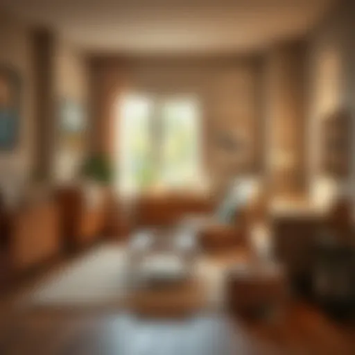 Stylish nursery furniture arrangement