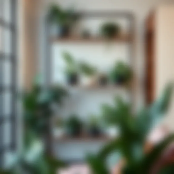 Elegance in Indoor Greenery Elegant indoor plant rack with modern design