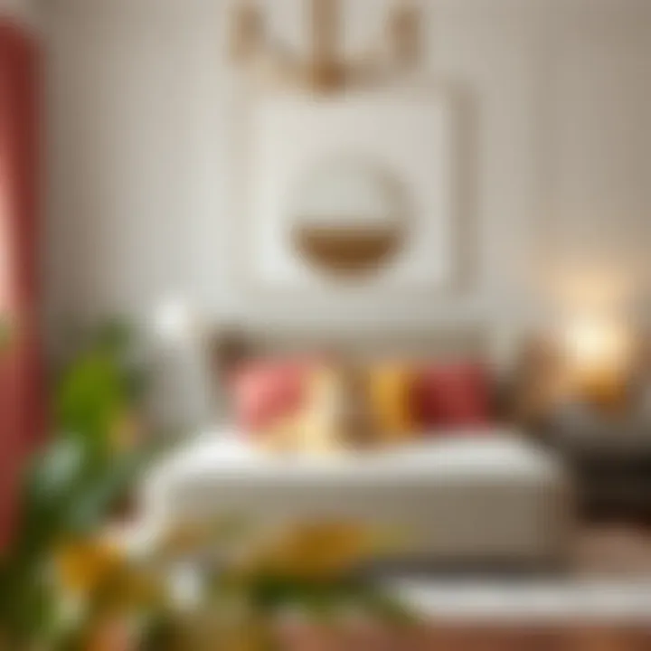 Stylish Integration of Cat Bed in Interior Design Chic interior with headboard blended cat sleeping area