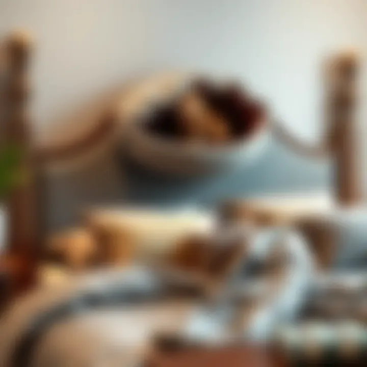 Innovative Headboard with Feline Comfort Creative headboard showcasing a cozy feline retreat