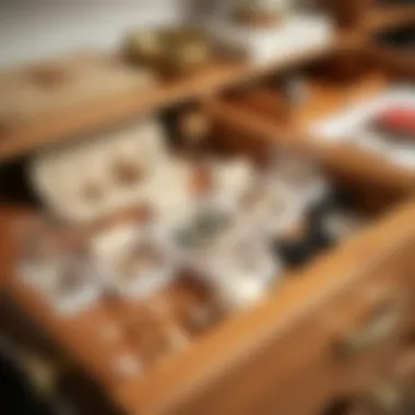 Functional jewelry organizer with clear compartments