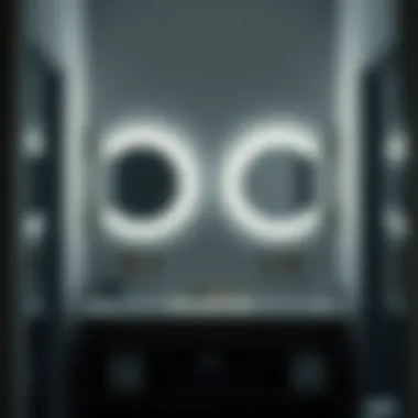 Minimalist LED vanity lights providing a clean aesthetic