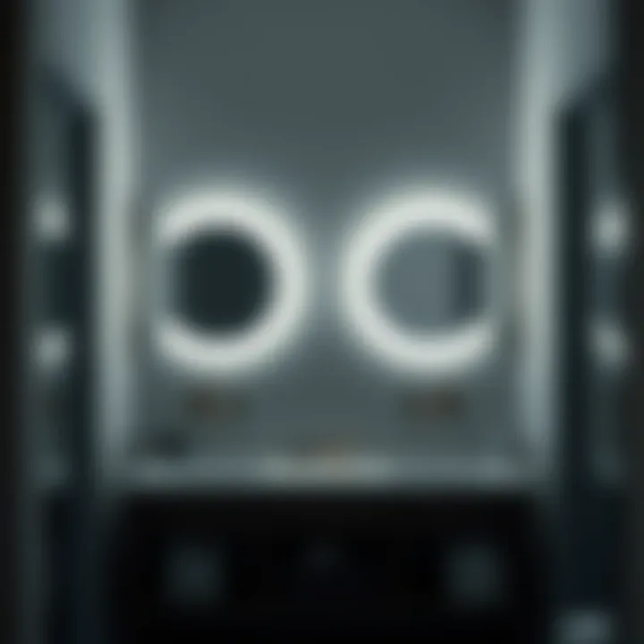 Minimalist LED vanity lights providing a clean aesthetic