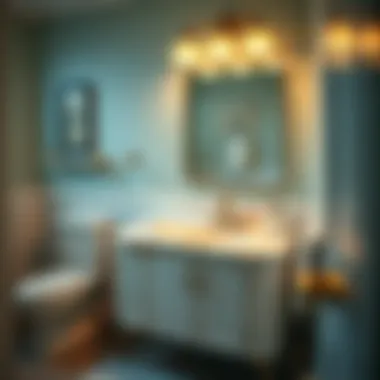 Stylish retro-inspired LED vanity lighting enhancing a vintage bathroom