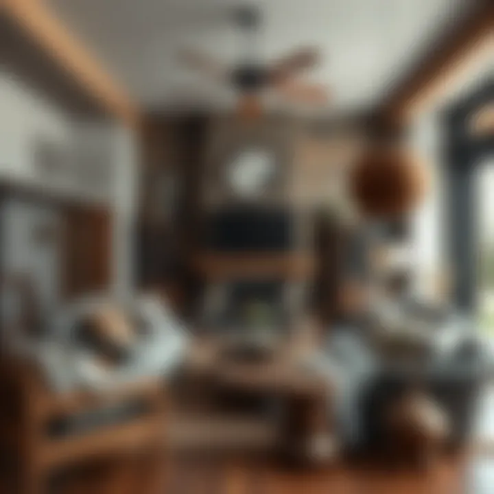 Charming Rustic Living Room Atmosphere Rustic living room showcasing wooden accents and cozy textiles