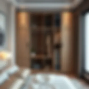 Chic wardrobe with integrated locking mechanism