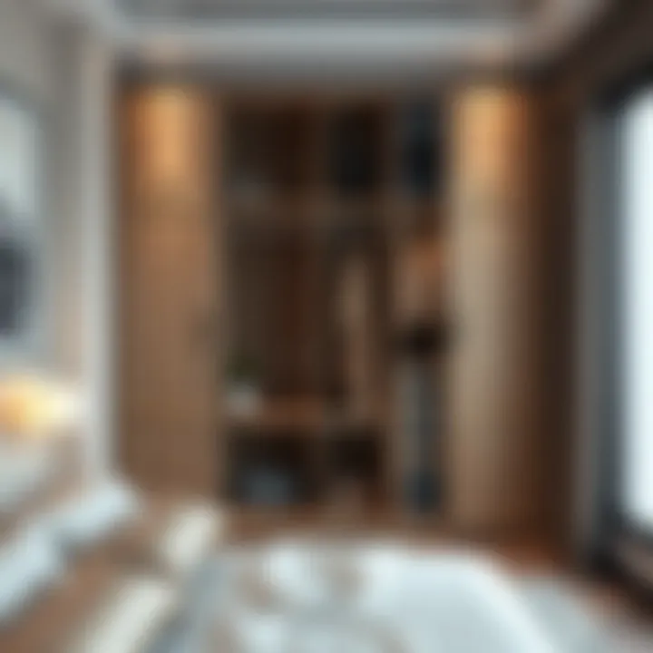 Chic wardrobe with integrated locking mechanism