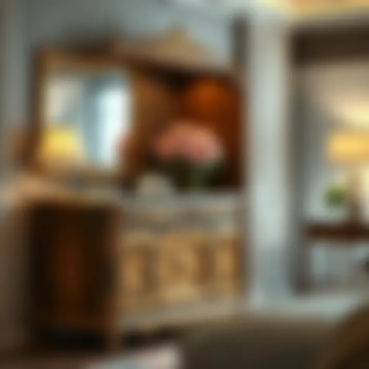 Elegant lockable dresser with intricate design