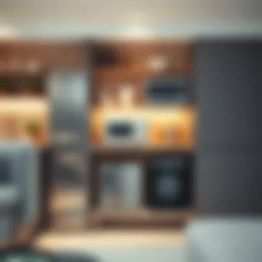 Compact rolling cart optimizing space with various appliances