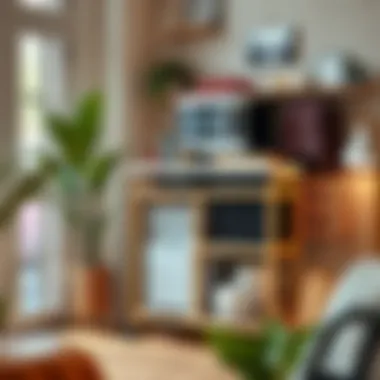 Elegant rolling cart with aesthetic appeal and functional storage