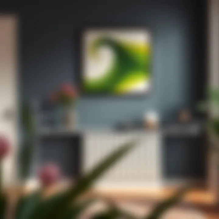 Measurement guide for placing a console table over a radiator