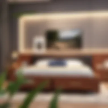 Stylish Queen Bed Frame Design with Storage Drawers Elegant queen bed frame with integrated drawers for storage