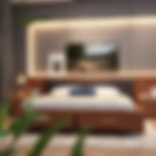 Stylish Queen Bed Frame Design with Storage Drawers Elegant queen bed frame with integrated drawers for storage