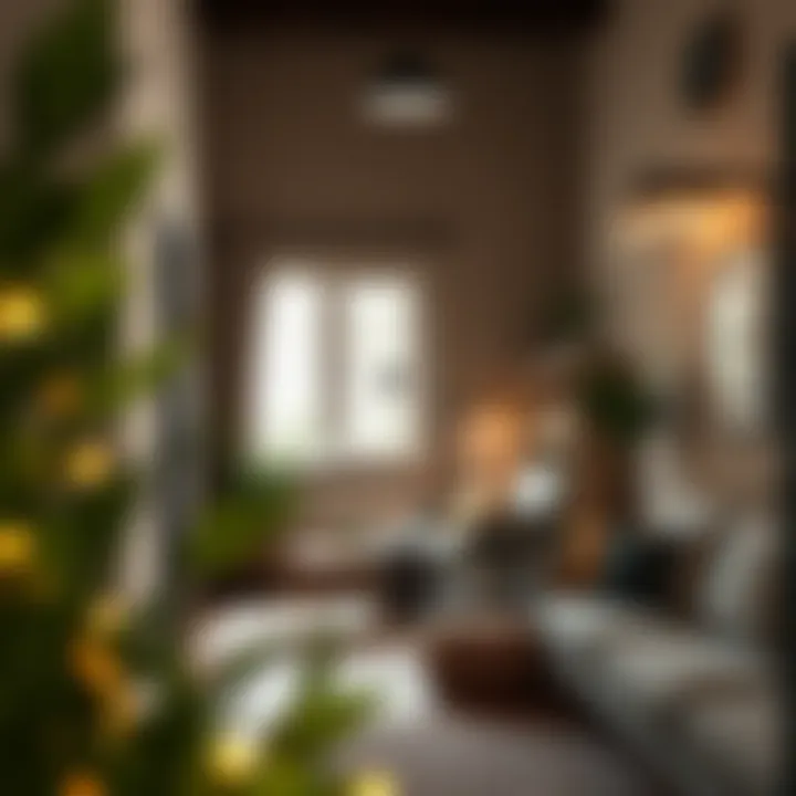 Creative overdoor organizer enhancing a cozy living space