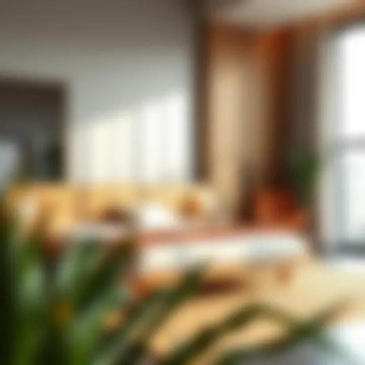 Eco-Friendly Queen Bed Frame with Stylish Aesthetics Queen bed frame made from sustainable materials with a chic look