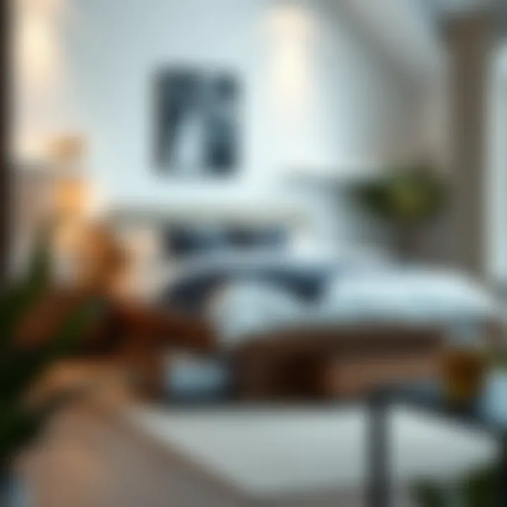 Stylish Walmart bed with drawers in a modern bedroom setting