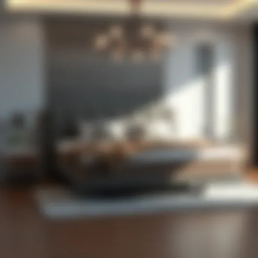 Elegant queen size mattress in a modern bedroom setting