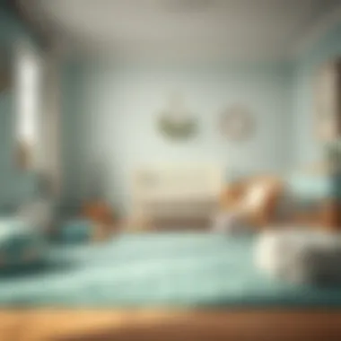 Cozy Nursery with Mint Rug Cozy nursery with a mint rug harmonizing with pastel decor