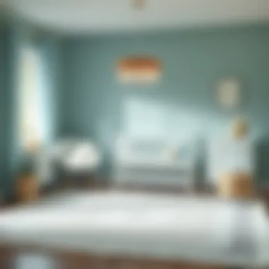 Elegant Mint Rug Design Elegant mint rug design in a bright nursery setting