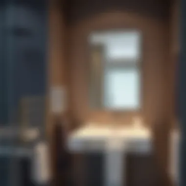 Elegant design of a pull out towel rack in a modern bathroom