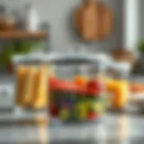 Sleek glass containers with airtight lids for optimal food preservation